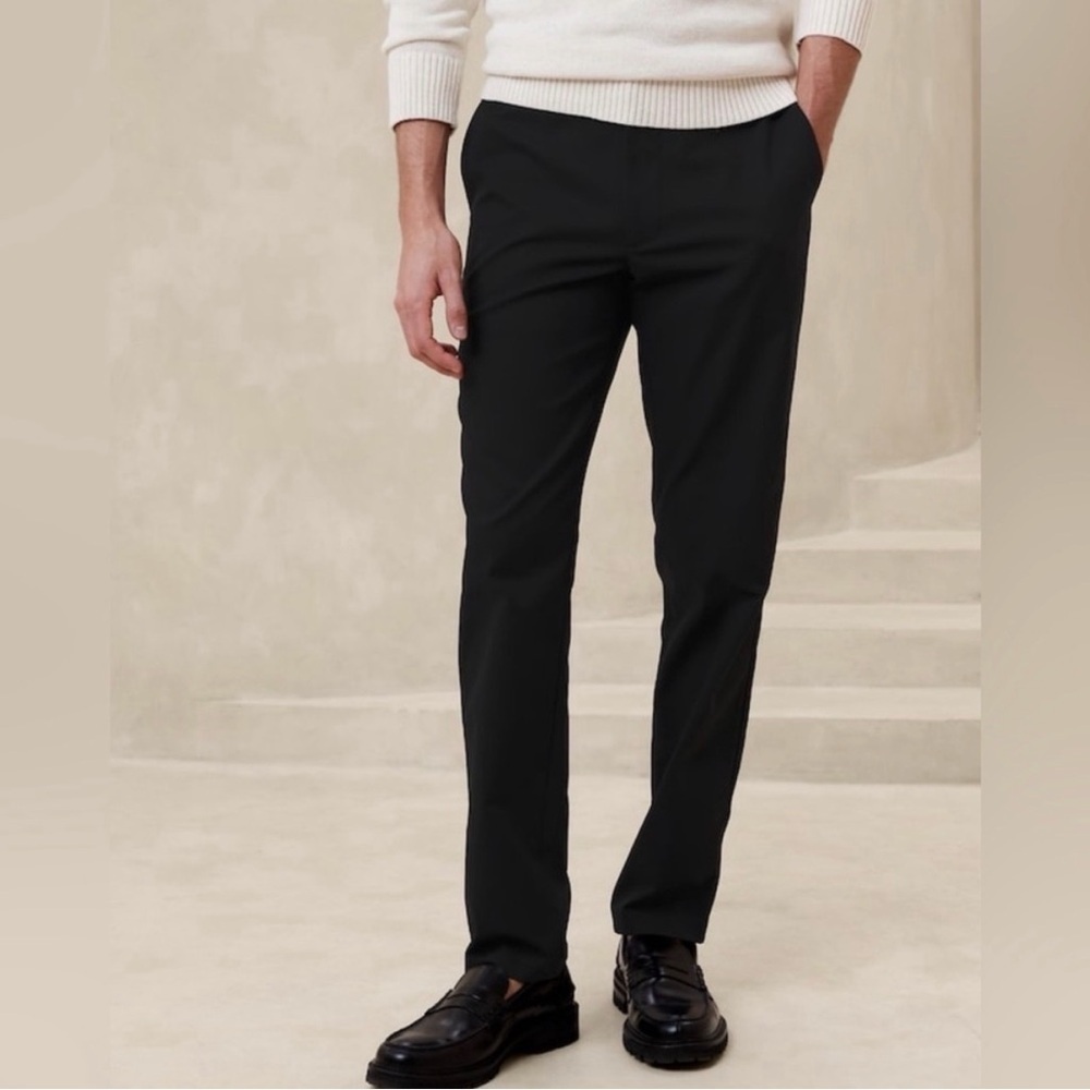 Banana Republic Classic Black technology Dress Pants men size 36x29